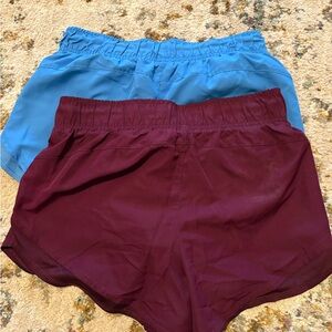 Women's Blue and Burgundy Shorts